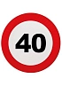 Talíře dopravní značka 40 let - 23 cm - 8ks/bal.