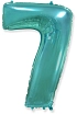 Balón foliový číslice TYRKYSOVÁ - TIFFANY 102 cm - 7