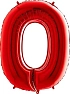 Balón foliový číslice ČERVENÁ - RED 102 cm - 0