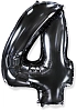 Balón foliový číslice ČERNÁ - BLACK 102 cm - 4