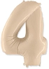 Balón foliový číslice KRÉMOVÁ  - 102 cm - 4