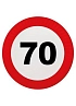Talíře dopravní značka 70 let - 23 cm - 8ks/bal.