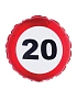 Balón foliový dopravní značka 20 let - 46 cm