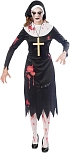 Dámský kostým krvavá Jeptiška - Zombie - horor - Halloween - vel. M/L (38-40)