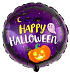 Balón foliový - Happy Halloween - kulatý - 45 cm