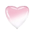 Balón fóliový srdce ombré - růžovobílé - 48 cm