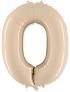 Balón foliový číslice KRÉMOVÁ  - 102 cm - 0