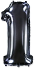Balón foliový číslice ČERNÁ - BLACK 102 cm - 1