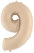 Balón foliový číslice KRÉMOVÁ  - 102 cm - 9