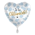Balón foliový - Je to chlapeček - srdce - 43 cm
