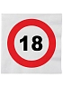Ubrousky dopravní značka - 18 let - 33 x 33 cm - 20 ks/ bal.
