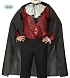 KOSTÝM - ČERNÝ PLÁŠŤ VAMPÍR - Upír - Drakula - 130 cm - Halloween