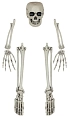 Dekorace kostra vylézající z hrobu - skeleton - 5 ks - Halloween