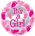 Fóliový balónek - It´s a Girl - Je to holka - 45 cm - Baby Shower