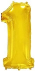 Balón foliový číslice ZLATÁ - GOLD 102 cm - 1