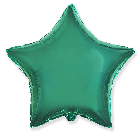 Balón foliový 45 cm  Hvězda zelená TYRKYSOVÁ