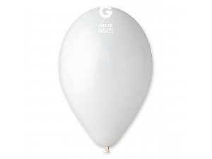Balónky latexové pastelové BÍLÉ - 100 ks - 30 cm