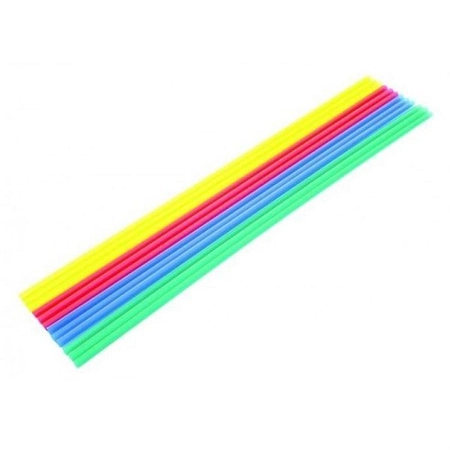 Plastová brčka - slámky MAXI BAREVNÝ MIX 6,5 x 750 mm - 100 ks