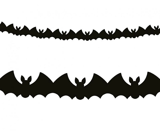 Girlanda Netopýři - černá - Halloween - 300 cm
