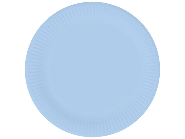 Talíře světle modré - Gender reveal - narození kluka - 18 cm - 6 ks