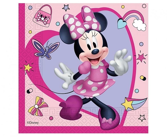 Papírové ubrousky myška Minnie - 33 x 33 cm - 20 ks
