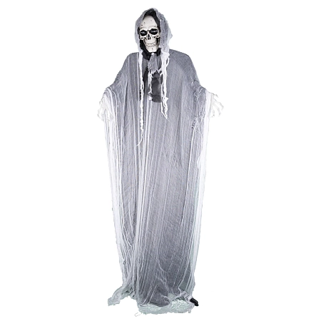 Dekorace obří DUCH se zvukem a světlem - Skeleton - 220 cm - Halloween