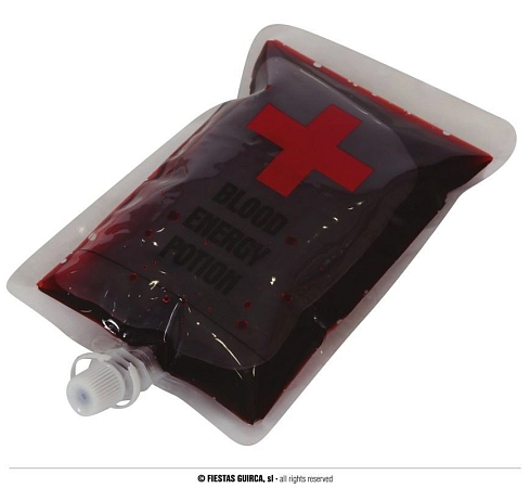 Krevní infúze s falešnou krví - 200 ml - Halloween