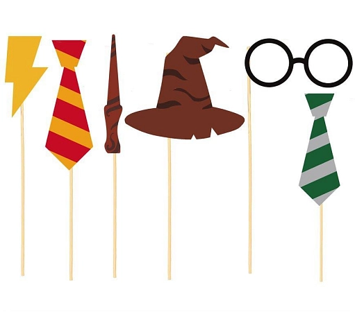 Foto doplňky - foto koutek - kouzelník - čaroděj - Harry - 6 ks