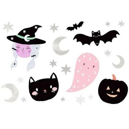 Dočasné tetování - dětské - Halloween - Čarodějnice - 20 ks