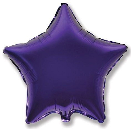Balón foliový 45 cm  Hvězda fialová
