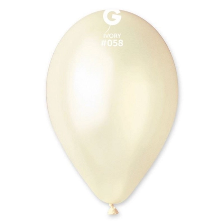 Balónky metalické 100 ks slonová kost / ivory - průměr 26 cm