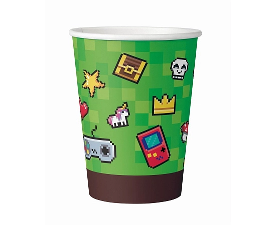 Papirové kelímky Pixel - Minecraft - 200 ml - 6ks