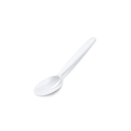Lžičky kávové bílé PP - opakovaně použitelné - 13 cm - 50 Ks