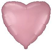 Balón foliový 45 cm Srdce PASTELOVÉ RŮŽOVÉ - Valentýn / Svatba