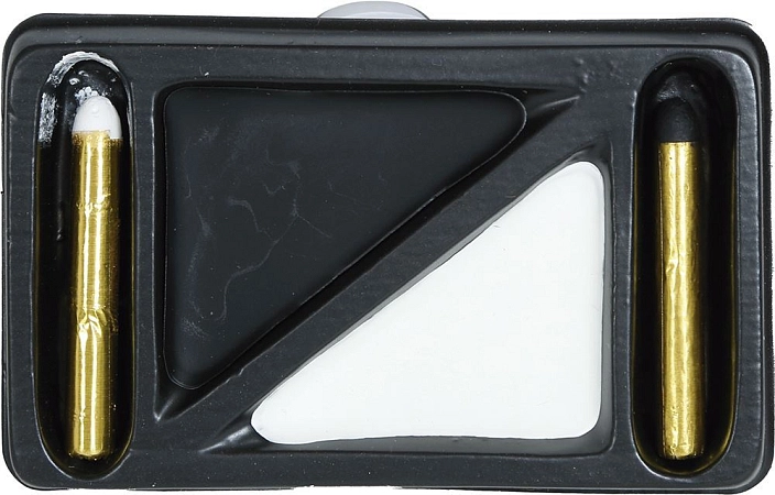 Sada Make-up černobílá - kostra - Halloween - 4 ks ( 2x3g a 2x2g)