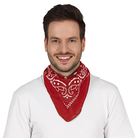 Šátek kovbojský - Western - červený - 1 ks