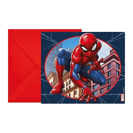 Pozvánky s obálkami SPIDERMAN - Crime Fighter - 6 ks