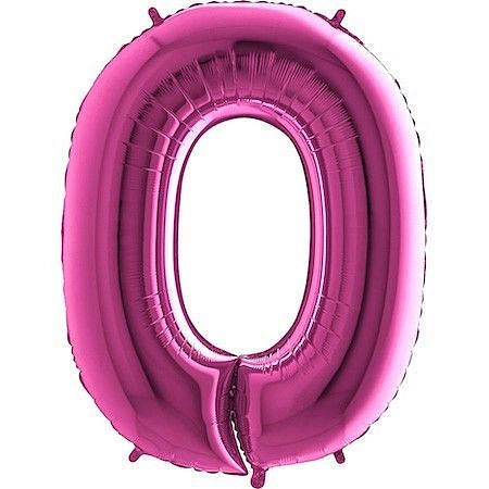 Balón foliový číslice RŮŽOVÁ - PINK 102 cm - 0