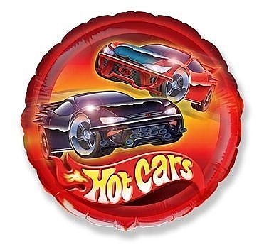 Balón foliový 45 cm Auta - Hot Cars