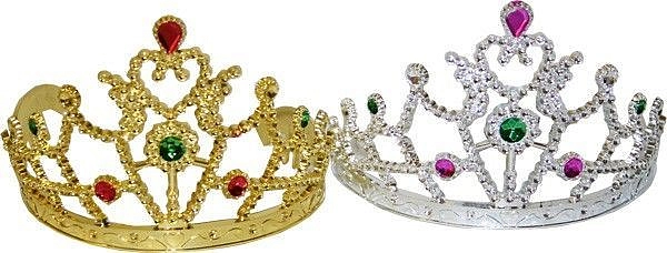 Korunka princezna 2 druhy - zlatá - stříbrná