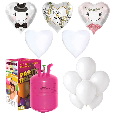 SVATEBNÍ HELIUM SADA  - 400 L - Svatba