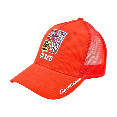 Kšiltovka - čepice SPORTTEAM - hokej - červená - ČR fanoušek - unisex