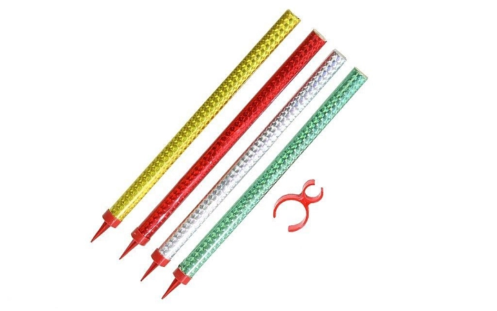 PÁRTY FONTÁNA 24cm + držák na láhev - 4 ks - barevná 3/50/4