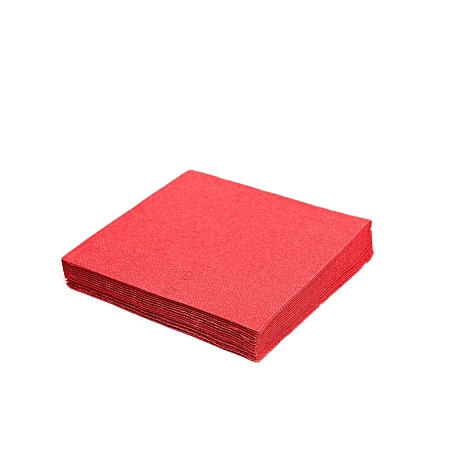 Ubrousky 33x33 cm červené - 20 ks - třívrstvé PARTY
