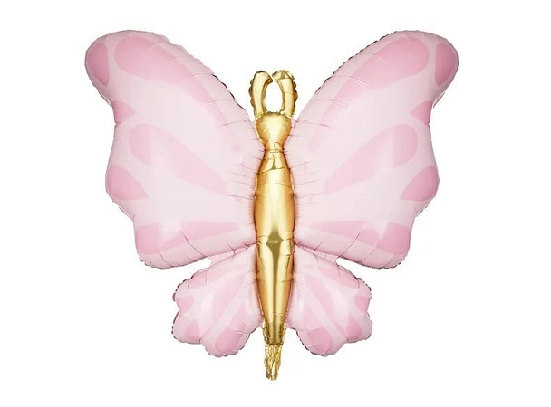 Balón fóliový Motýl - růžový - 90 cm
