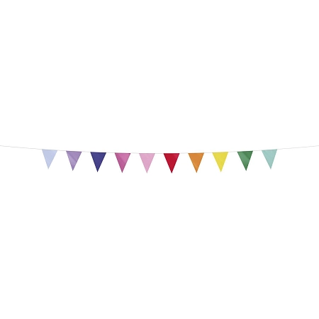 Girlanda - barevné vlajky - PVC - 600 cm