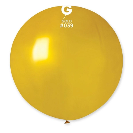 Balón latex  metalický 80 cm - zlatý  1 ks