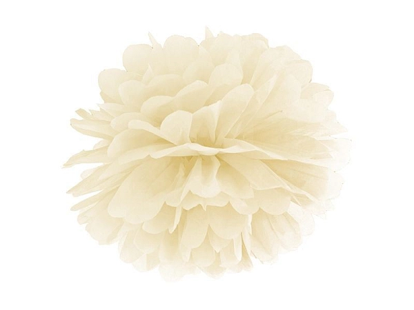 PAPÍROVÝ POMPOM 35cm - KRÉMOVÁ