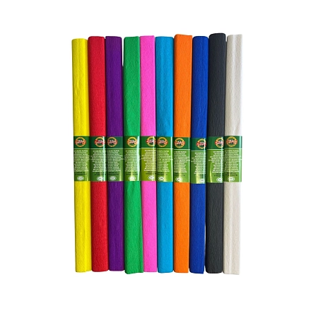 KREPOVÝ PAPÍR MIX - 200 x 50 cm - 10 ks