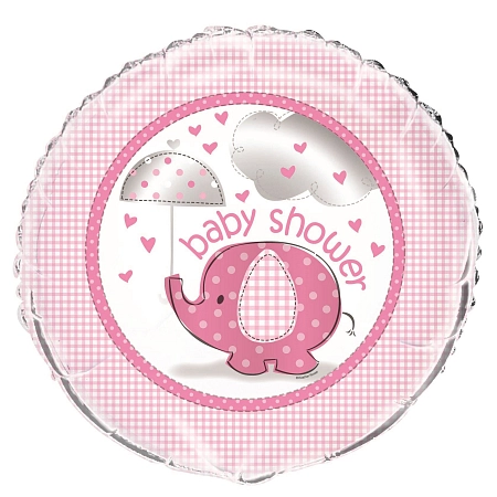 Balón foliový - Baby shower - Těhotenský večírek - Holka / Girl 45 cm